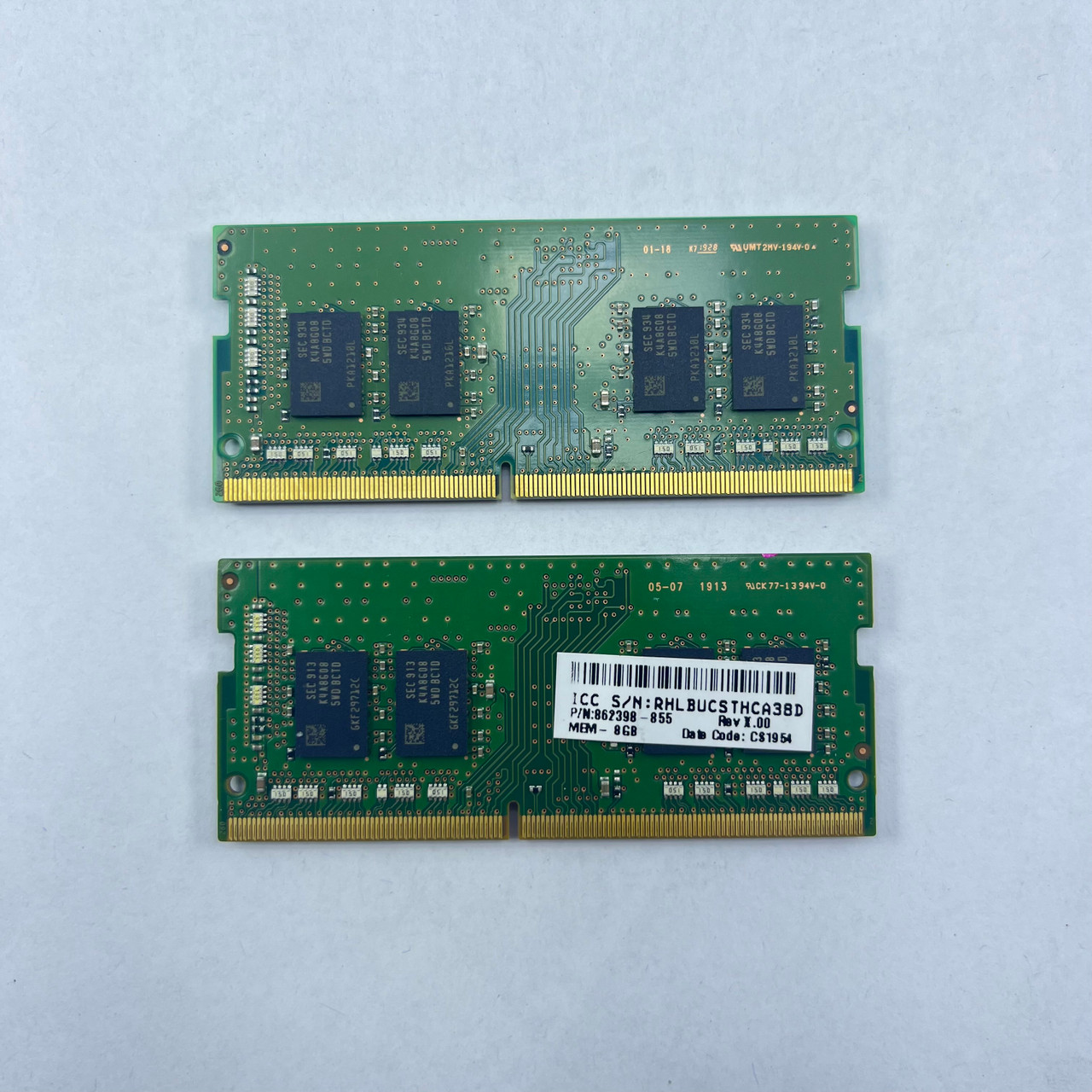 Lot of 2x Samsung M471A1K43DB1-CTD 8GB 1Rx8 PC4 2666V-SA1-11 DDR4 SO-DIMM  RAM
