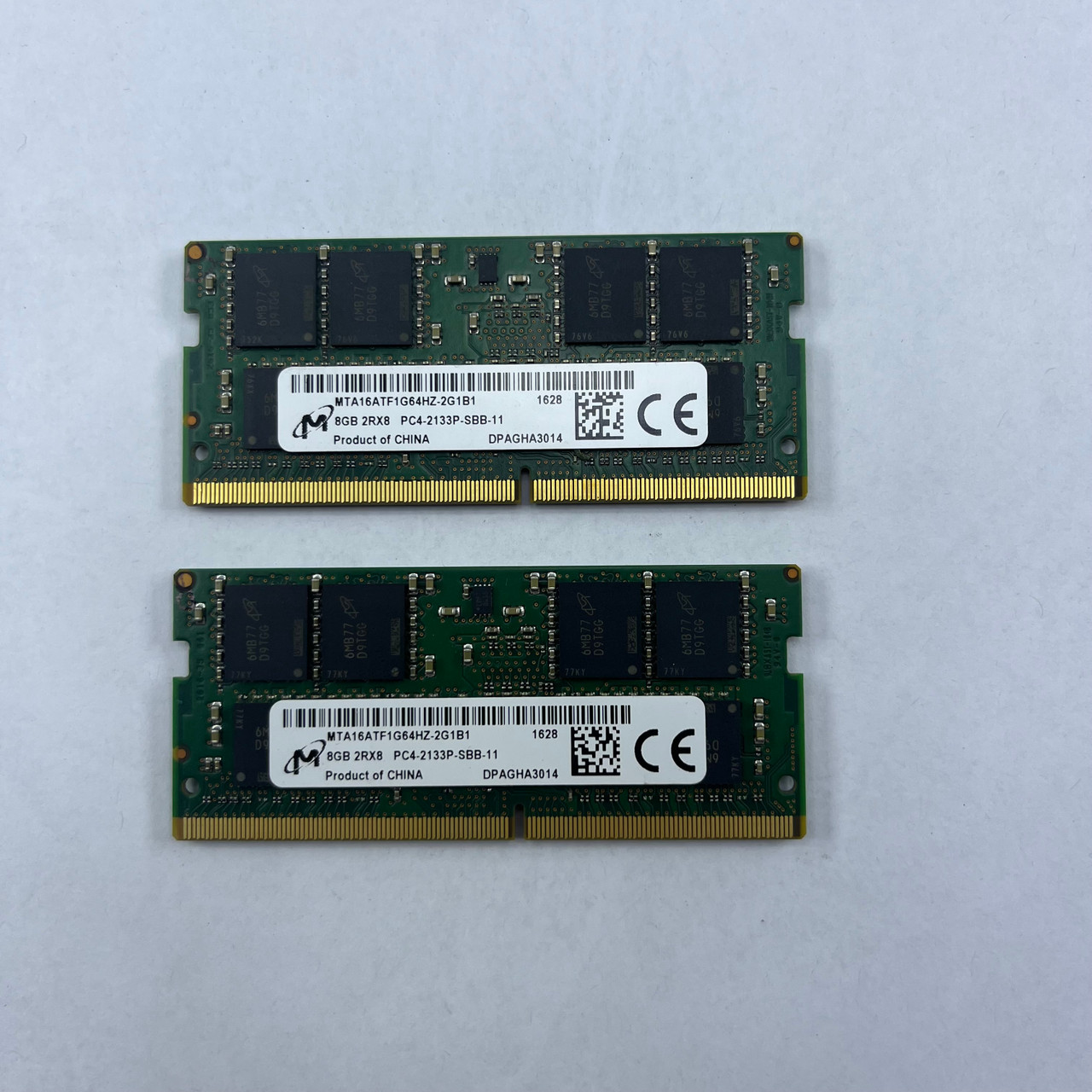 Lot of 2x Micron MTA16ATF1G64HZ-2G1B1 628 8GB 2Rx8 PC4 2133P SBB