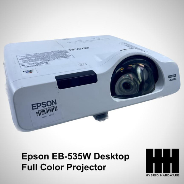 Epson EB-535W Desktop Full Color Projector 3400lm WXGA 3LCD NO REMOTE 3800Hrs