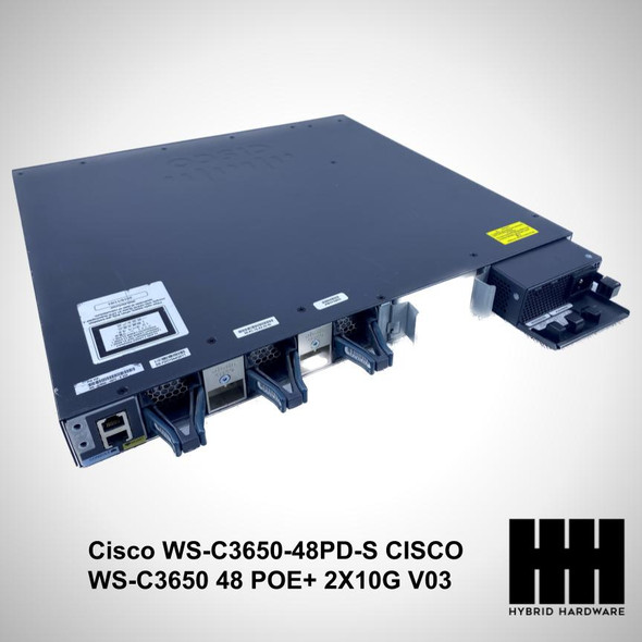 Cisco WS-C3650-48PD-S CISCO WS-C3650 48 POE+ 2X10G V03