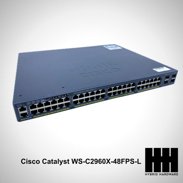 Cisco Catalyst WS-C2960X-48FPS-L Cisco 2960-X 48 GigE PoE 740W LAN Base Switch no rack ears