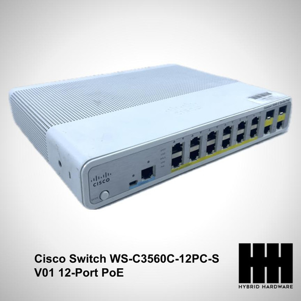 Cisco Catalyst Switch WS-C3560C-12PC-S V01 12-Port PoE