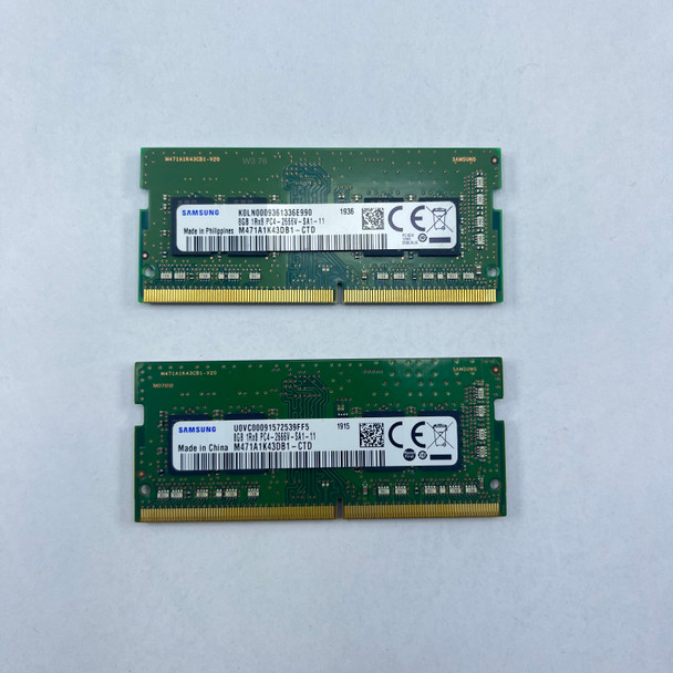 Lot of 2x Samsung M471A1K43DB1-CTD 8GB 1Rx8 PC4 2666V-SA1-11 DDR4 SO-DIMM RAM