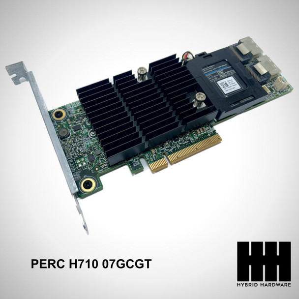 DELL H710P 1GB 6GB/S RAID CONTROLLER - HIGH PROFILE - W/ BATTERY - 7GCGT 07GCGT