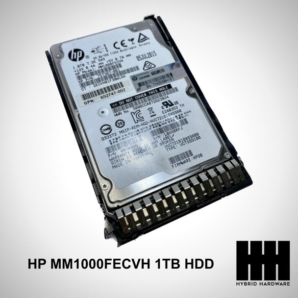 HP MM1000FECVH 757387-001 1TB 7.2K 2.5" SAS Hard Drive