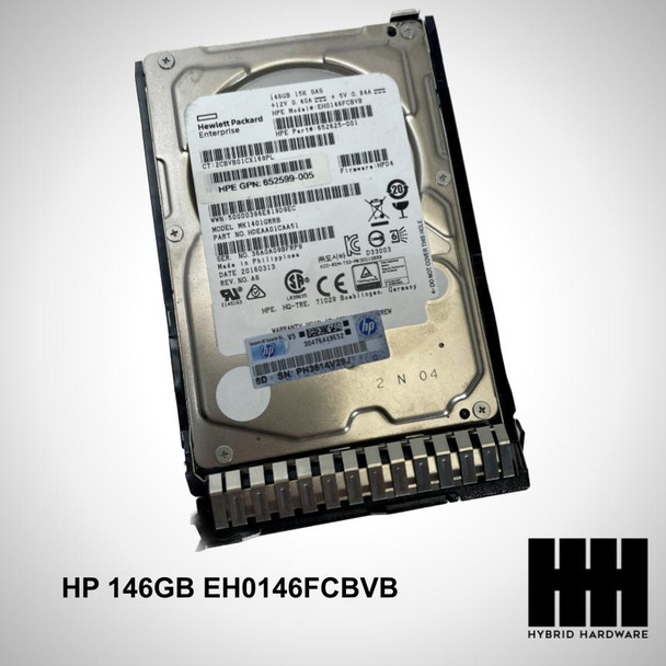 HP 146GB 15K 6G DP SAS DISK 652625-001 EH0146FCBVB