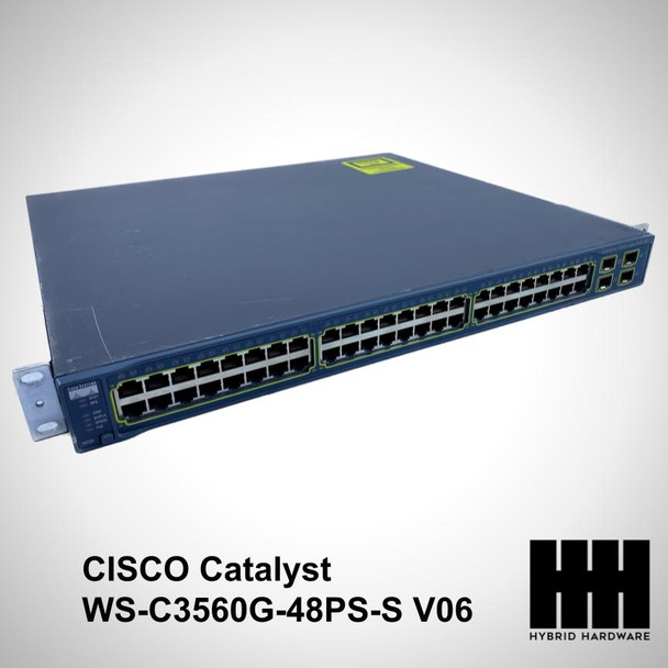 CISCO Catalyst WS-C3560G-48PS-S V06 48 port Gigabit POE Switch