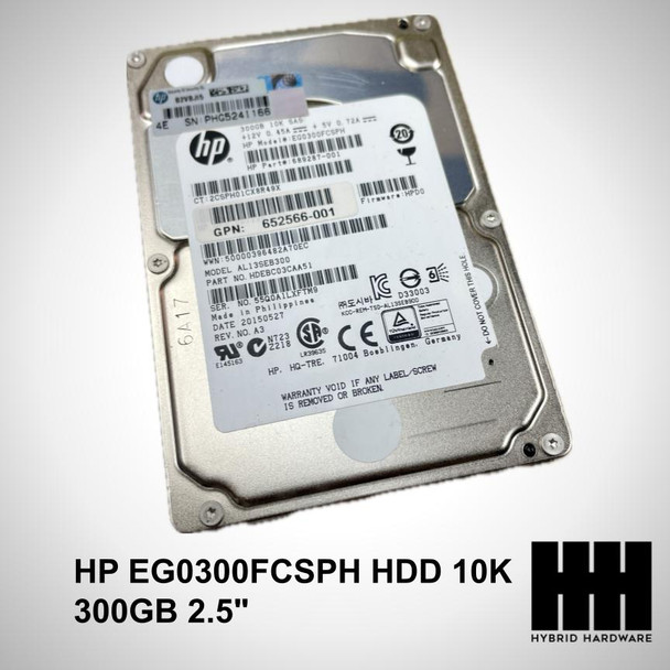 HP EG0300FCSPH HDD 689287-001 10K 300GB 2.5" SAS Hard Drive