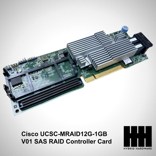 Cisco UCSC-MRAID12G-1GB V01 12Gb/s PCIe x8 SAS RAID Controller Card 74-12862-01