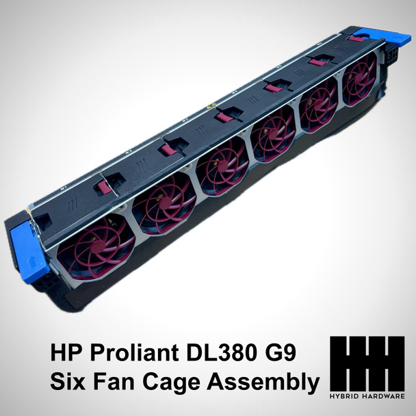 HP Proliant DL380 G9 Six Fan Cage Assembly 747596-001 w performance Fan modules