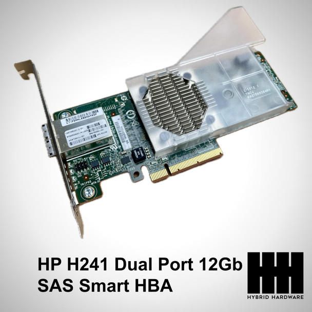 HP H241 Dual Port 12Gb SAS Smart HBA 750054-001 726911-B21 High Profile Bracket