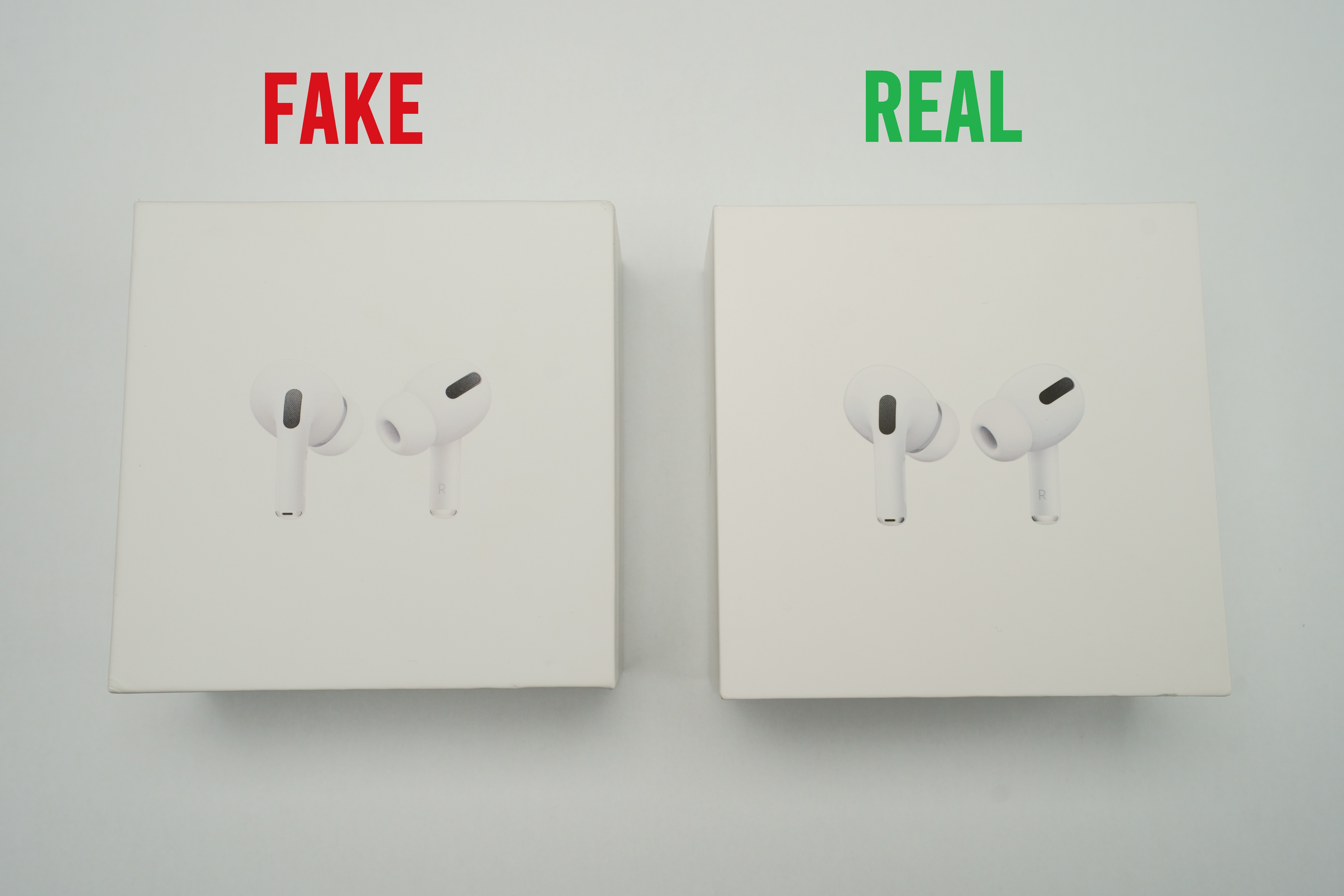 Spotting Counterfeit Airpods Pro - Real vs Fake Comparison - HYBRID