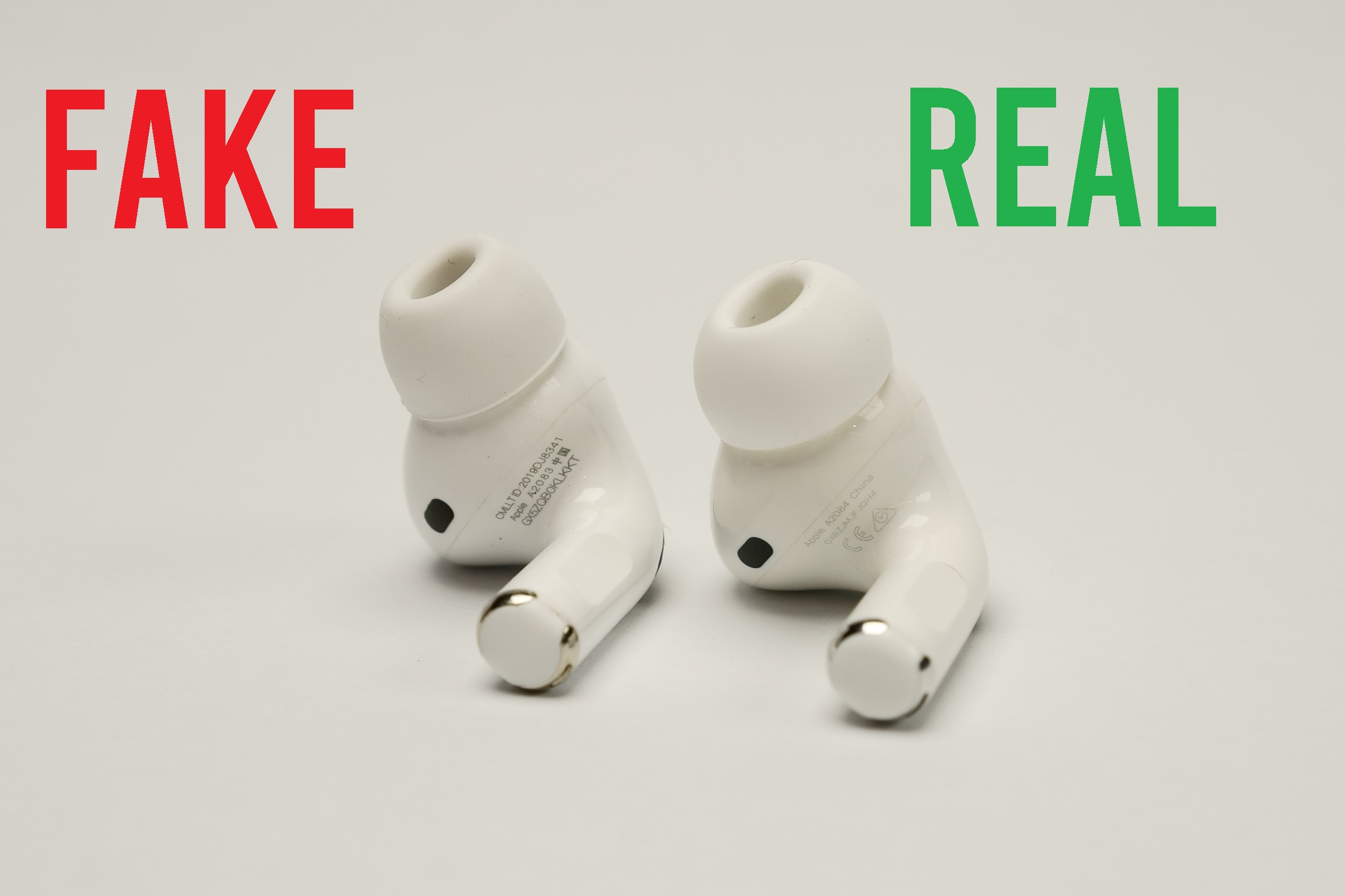 Spotting Counterfeit Airpods Pro Real vs Fake Comparison HYBRID