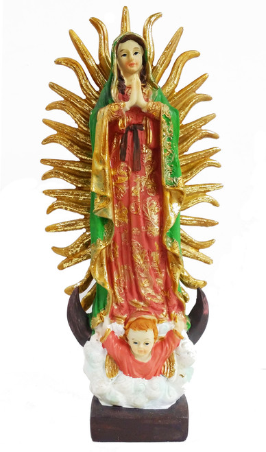 VIRGEN DE GUADALUPE 12" Resina