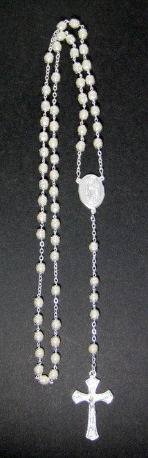 ROSARIO PERLA N.6 CON CASQUILLO PLATA