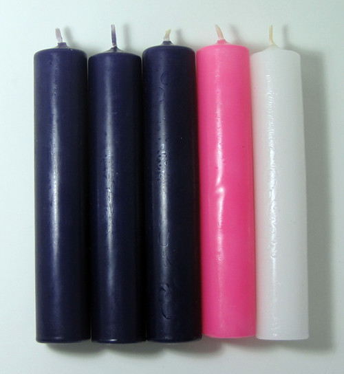 JUEGO DE VELAS DE ADVIENTO 1'' X 6''
