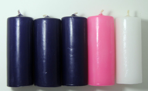 JUEGO DE VELAS DE ADVIENTO 1.5'' X 4''