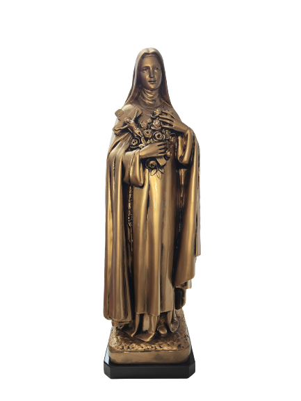 ESTATUA SANTA TERESA BRONZEADA