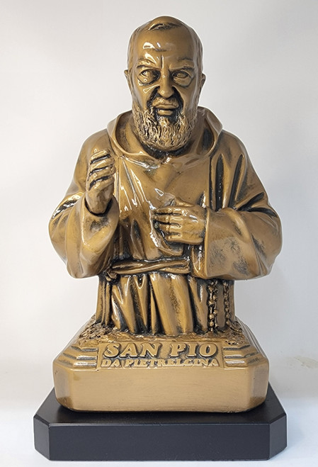 ESTATUA PADRE PIO BUSTO PRONZATO