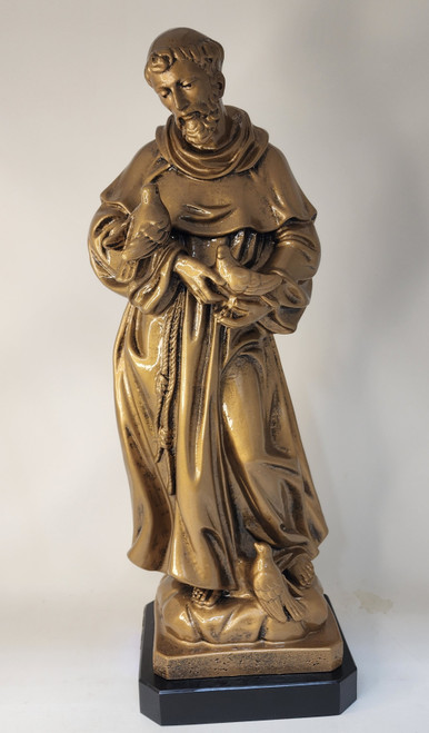 ESTATUA ST FRANCESCO BRONZATO