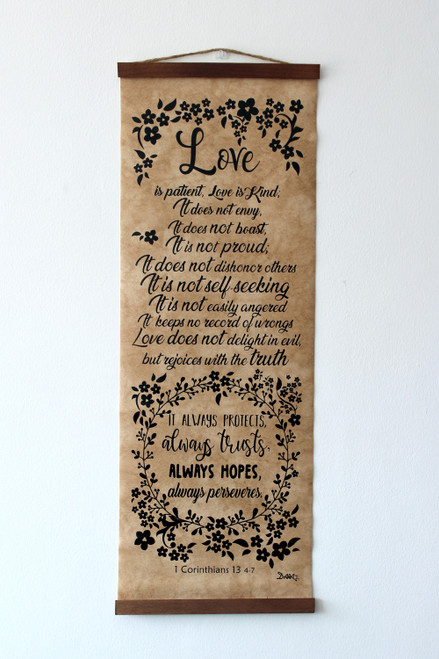 PERGAMINO 1ST CORINTHIANS 13:4-7
