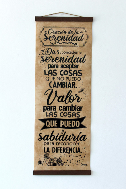 PERGAMINO ORACION DE LA SERENIDAD