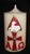 Descripción: Cirio Pascual de cera y parafina con elementos gráficos en relieve rojo, blanco y dorado.
3''X5''
