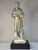 ESTATUA PADRE PIO CON LIBRO ARGENTO