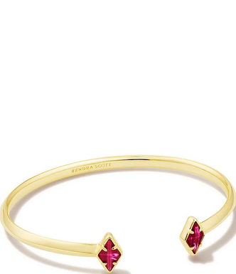 Kinsley Cuff Bracelet in Raspberry Illusion- Gold Tone