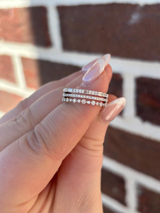 .50cttw Triple Row Diamond Ring- 14KW