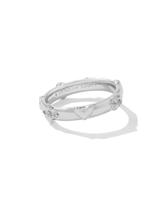 Beatrix Band in Rhodium Tone Metal (Size 5)