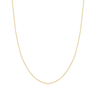 Gold Mini Link Charm Chain Necklace