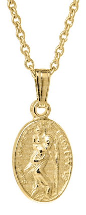 Children's St. Christopher Pendant Necklace - 14K Gold Filled