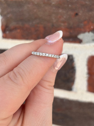 .25cttw Round Prong Set Diamond Band- 14KW