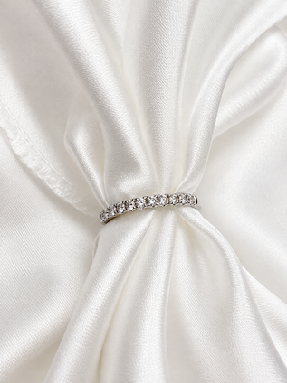 .25cttw Round Prong Set Diamond Band- 14KW