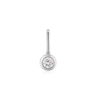 Silver Bezel Set Necklace/Bracelet Charm (NC060-02H)