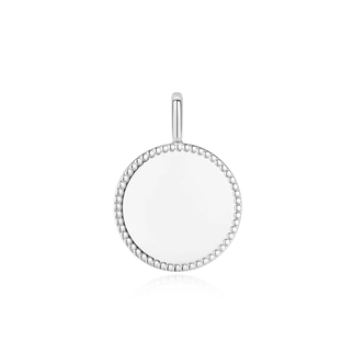 Silver Disc Necklace/Bracelet Charm (NC060-04H)