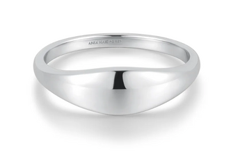 Silver Domed Plain Ring
