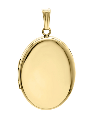 Engravable Oval Adult Locket Necklace-14K Gold Filled
