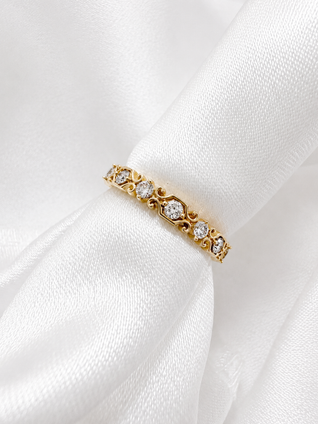 .25cttw Diamond Stackable Band- 14KY
