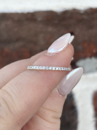 .25cttw Lab Grown Diamond Straight Prong Band- 14KW