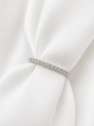 .25cttw Lab Grown Diamond Straight Prong Band- 14KW