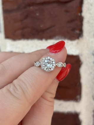 .27cttw Aquamarine and Diamond Ring- 14KW