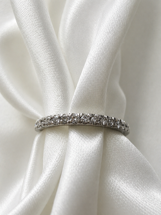 .25cttw Lab Grown Straight Prong Diamond Band- 14KW
