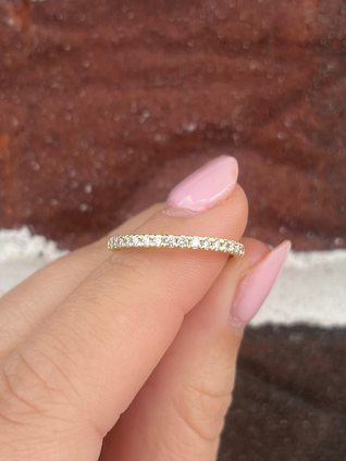 .25cttw Lab Grown Straight Prong Diamond Band -14KY