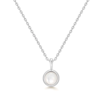 Silver Mother of Pearl Pendant Necklace (N068-04H-MP)