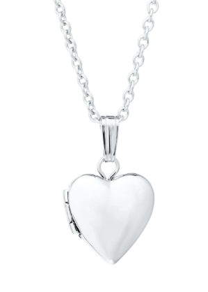 Heart Shaped Locket- Sterling Silver