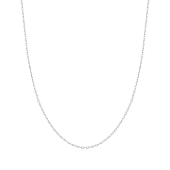 Silver Mini Link Charm Chain Necklace- Sterling Silver (N048-01H)