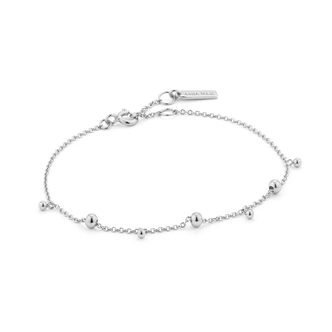 Silver Modern Drop Balls Bracelet- Sterling Silver (B002-03H)