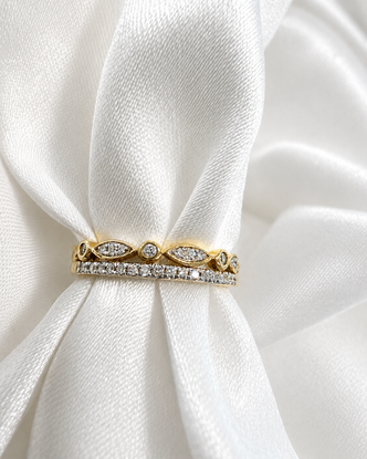 .15cttw Two Row Diamond Band- 10KY